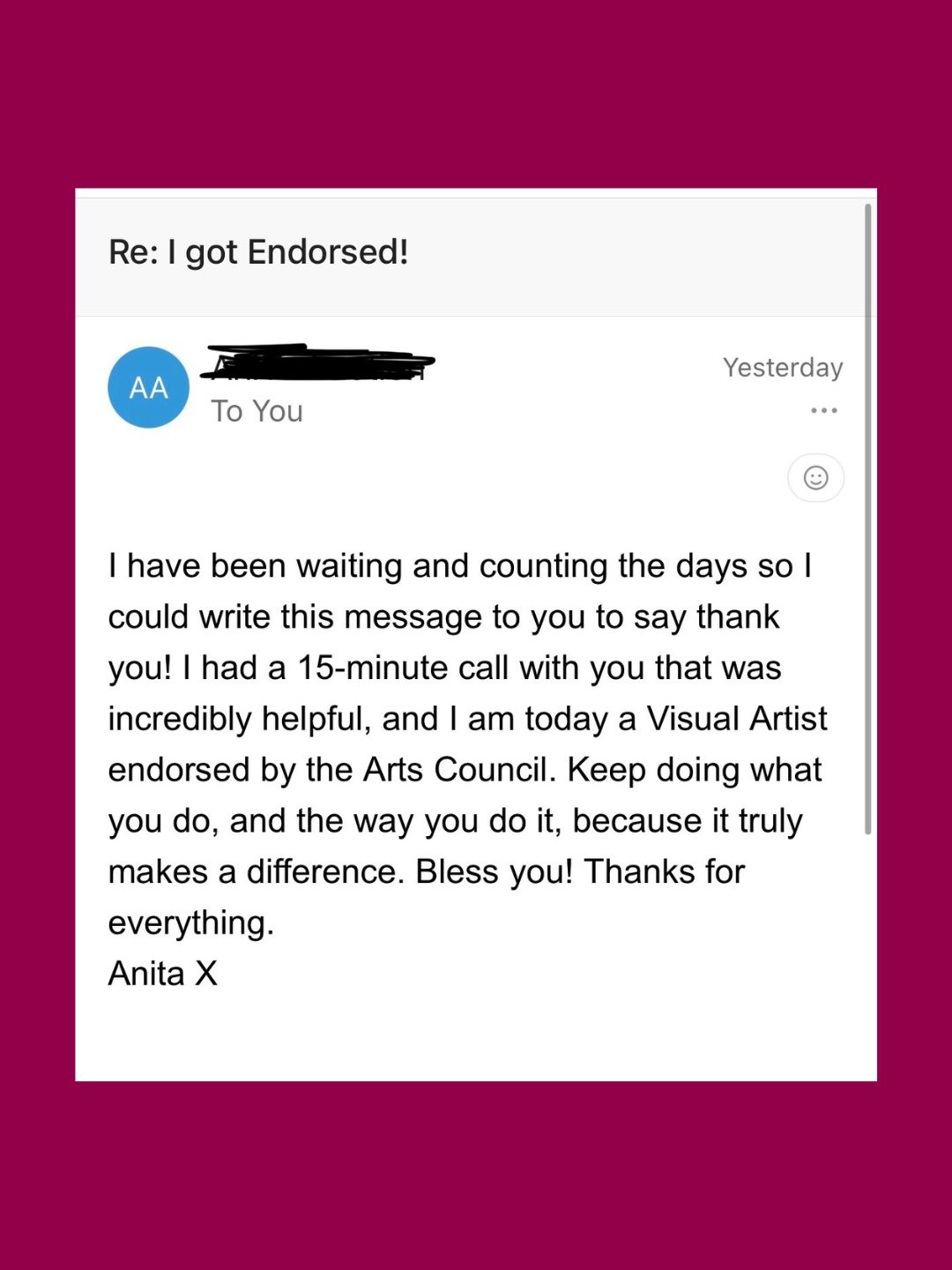 Endorsement success story 5